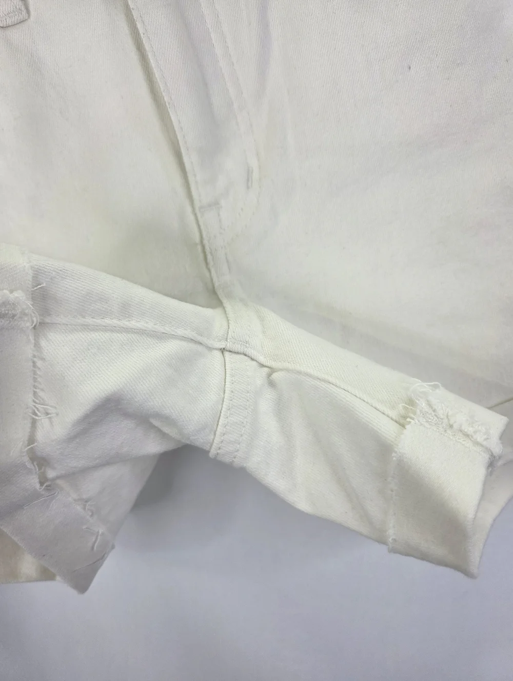 NEW‎ Madewell Women's Size 25 High Rise Denim Shorts White Fitted Cuffed Cotton